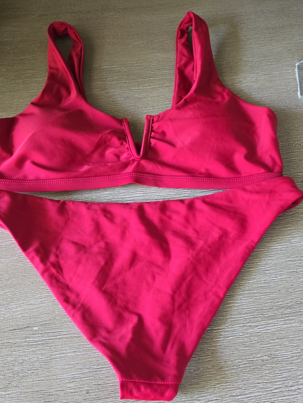 SHEIN Red Bikini Top and Bottoms